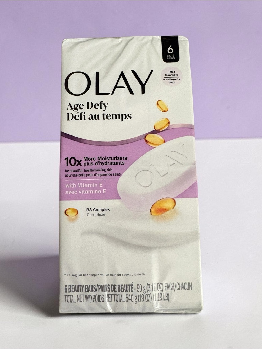OLAY Age Defy Beauty Bar - White & Purple Packaging New